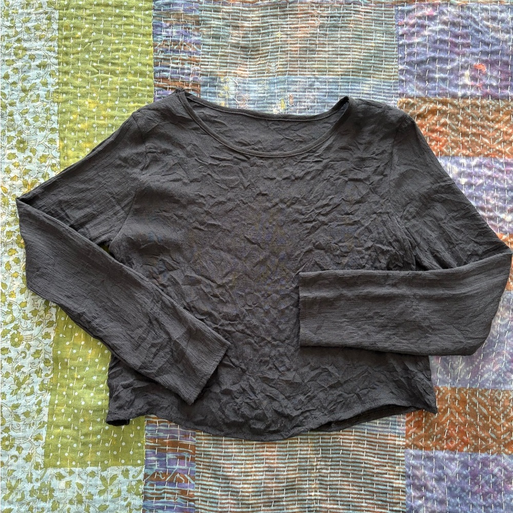Sheer Black Long Sleeve Top